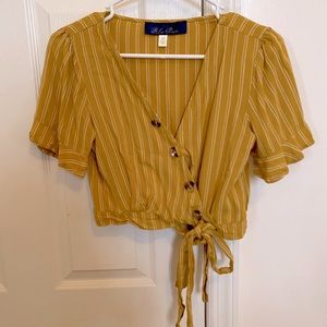 Vintage Yellow Tie-Top